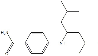 4-[(2,6-dimethylheptan-4-yl)amino]benzamide,,结构式