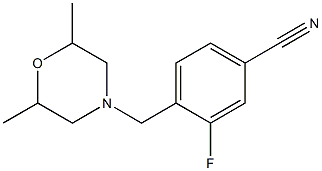 4-[(2,6-dimethylmorpholin-4-yl)methyl]-3-fluorobenzonitrile|