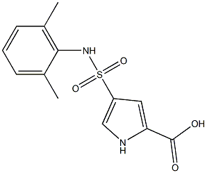 4-[(2,6-dimethylphenyl)sulfamoyl]-1H-pyrrole-2-carboxylic acid,,结构式