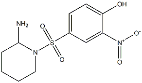 4-[(2-aminopiperidine-1-)sulfonyl]-2-nitrophenol 结构式