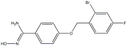 4-[(2-bromo-4-fluorobenzyl)oxy]-N'-hydroxybenzenecarboximidamide Structure