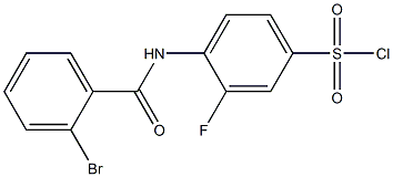  4-[(2-bromobenzene)amido]-3-fluorobenzene-1-sulfonyl chloride