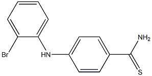 4-[(2-bromophenyl)amino]benzene-1-carbothioamide 化学構造式