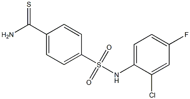 4-[(2-chloro-4-fluorophenyl)sulfamoyl]benzene-1-carbothioamide,,结构式