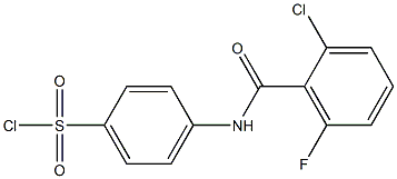 4-[(2-chloro-6-fluorobenzene)amido]benzene-1-sulfonyl chloride,,结构式