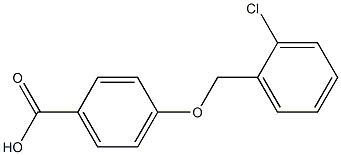 4-[(2-chlorophenyl)methoxy]benzoic acid,,结构式