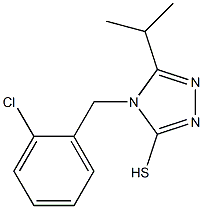4-[(2-chlorophenyl)methyl]-5-(propan-2-yl)-4H-1,2,4-triazole-3-thiol,,结构式
