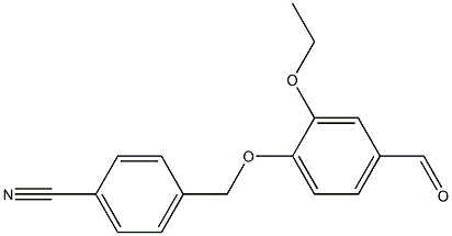 4-[(2-ethoxy-4-formylphenoxy)methyl]benzonitrile Struktur