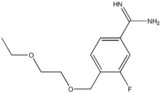 4-[(2-ethoxyethoxy)methyl]-3-fluorobenzenecarboximidamide 结构式