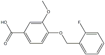 4-[(2-fluorophenyl)methoxy]-3-methoxybenzoic acid 结构式