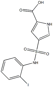 4-[(2-iodophenyl)sulfamoyl]-1H-pyrrole-2-carboxylic acid 结构式