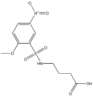 4-[(2-methoxy-5-nitrobenzene)sulfonamido]butanoic acid Structure