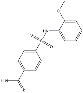 4-[(2-methoxyphenyl)sulfamoyl]benzene-1-carbothioamide,,结构式