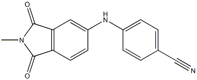 4-[(2-methyl-1,3-dioxo-2,3-dihydro-1H-isoindol-5-yl)amino]benzonitrile Struktur