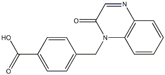 4-[(2-oxo-1,2-dihydroquinoxalin-1-yl)methyl]benzoic acid 化学構造式