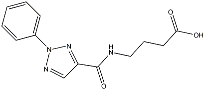 4-[(2-phenyl-2H-1,2,3-triazol-4-yl)formamido]butanoic acid Structure