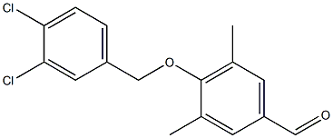 4-[(3,4-dichlorophenyl)methoxy]-3,5-dimethylbenzaldehyde Struktur