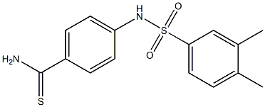 4-[(3,4-dimethylbenzene)sulfonamido]benzene-1-carbothioamide 结构式