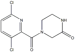 4-[(3,6-dichloropyridin-2-yl)carbonyl]piperazin-2-one,,结构式