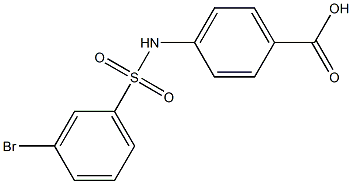 4-[(3-bromobenzene)sulfonamido]benzoic acid,,结构式