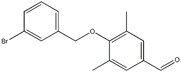 4-[(3-bromophenyl)methoxy]-3,5-dimethylbenzaldehyde 化学構造式