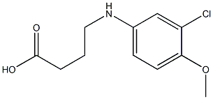 4-[(3-chloro-4-methoxyphenyl)amino]butanoic acid,,结构式