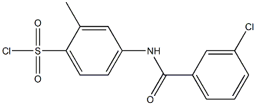 4-[(3-chlorobenzene)amido]-2-methylbenzene-1-sulfonyl chloride Structure