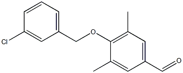 4-[(3-chlorophenyl)methoxy]-3,5-dimethylbenzaldehyde,1040311-94-1,结构式