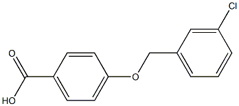 4-[(3-chlorophenyl)methoxy]benzoic acid,,结构式