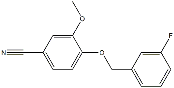 4-[(3-fluorobenzyl)oxy]-3-methoxybenzonitrile 化学構造式