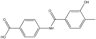 4-[(3-hydroxy-4-methylbenzoyl)amino]benzoic acid,,结构式