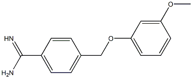 4-[(3-methoxyphenoxy)methyl]benzenecarboximidamide 化学構造式