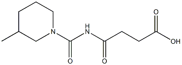4-[(3-methylpiperidin-1-yl)carbonylamino]-4-oxobutanoic acid,,结构式