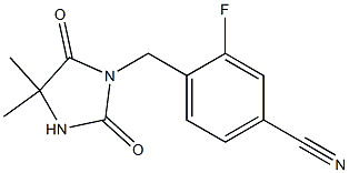 4-[(4,4-dimethyl-2,5-dioxoimidazolidin-1-yl)methyl]-3-fluorobenzonitrile|