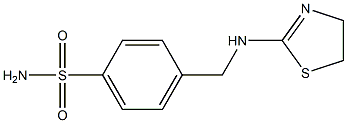4-[(4,5-dihydro-1,3-thiazol-2-ylamino)methyl]benzene-1-sulfonamide,,结构式