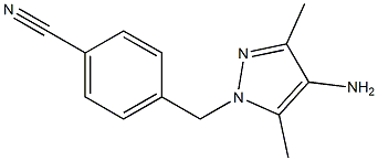 4-[(4-amino-3,5-dimethyl-1H-pyrazol-1-yl)methyl]benzonitrile Struktur