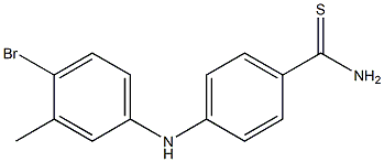 4-[(4-bromo-3-methylphenyl)amino]benzene-1-carbothioamide,,结构式