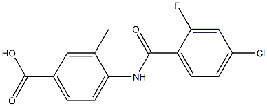  4-[(4-chloro-2-fluorobenzene)amido]-3-methylbenzoic acid