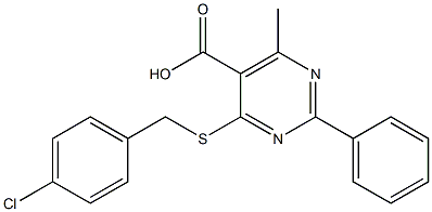  4-[(4-chlorobenzyl)thio]-6-methyl-2-phenylpyrimidine-5-carboxylic acid