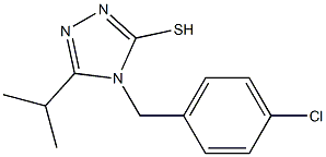 4-[(4-chlorophenyl)methyl]-5-(propan-2-yl)-4H-1,2,4-triazole-3-thiol Struktur