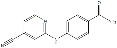4-[(4-cyanopyridin-2-yl)amino]benzamide Structure