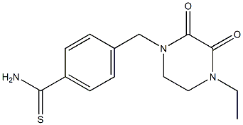 4-[(4-ethyl-2,3-dioxopiperazin-1-yl)methyl]benzenecarbothioamide Structure