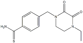 4-[(4-ethyl-2,3-dioxopiperazin-1-yl)methyl]benzenecarbothioamide 结构式