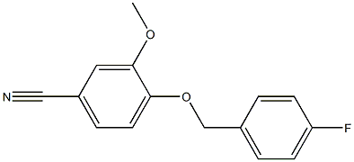 4-[(4-fluorobenzyl)oxy]-3-methoxybenzonitrile,,结构式