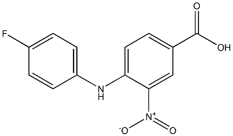 4-[(4-fluorophenyl)amino]-3-nitrobenzoic acid Struktur