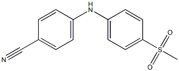 4-[(4-methanesulfonylphenyl)amino]benzonitrile,,结构式
