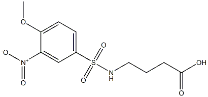 4-[(4-methoxy-3-nitrobenzene)sulfonamido]butanoic acid Struktur