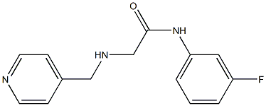 N-(3-fluorophenyl)-2-[(pyridin-4-ylmethyl)amino]acetamide 化学構造式