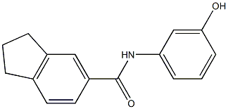 N-(3-hydroxyphenyl)-2,3-dihydro-1H-indene-5-carboxamide,,结构式