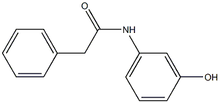 N-(3-hydroxyphenyl)-2-phenylacetamide 化学構造式